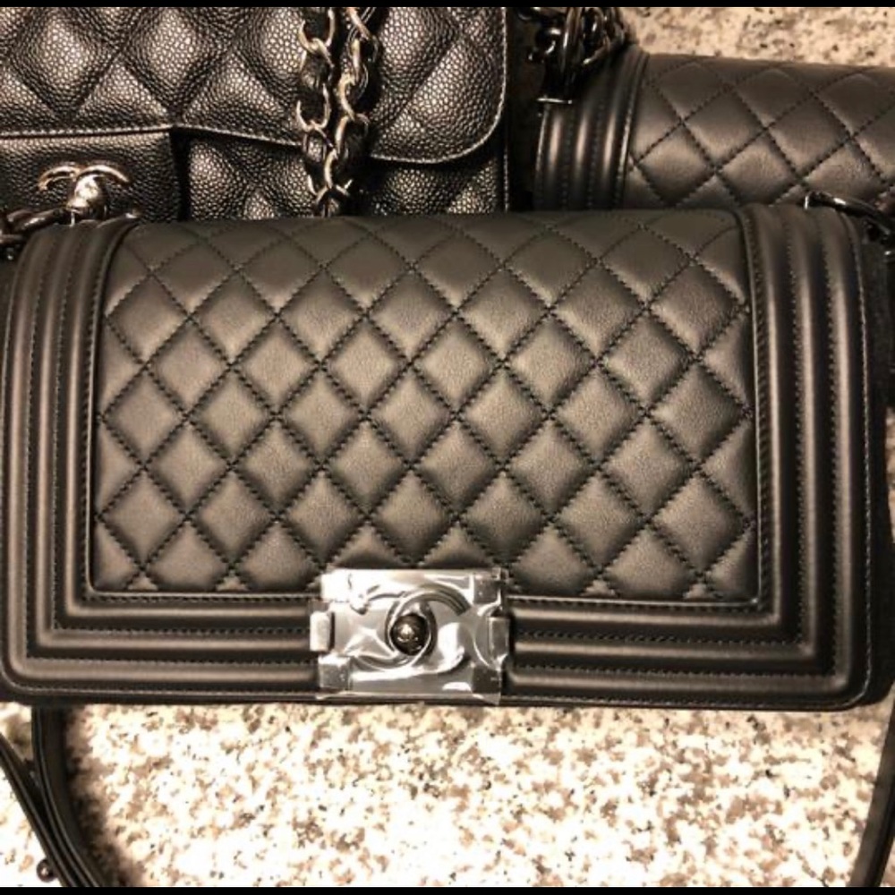 RARE SO BLACK CHANEL BOY BAG